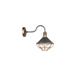 LAMPA MONTAJ PERETE SOCLU E27 IP65 - ROSE/GOLD