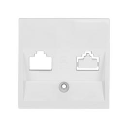 Mască pentru priză 1xRJ45 TOOLLESS LINE, alb