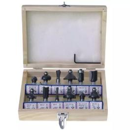 Masină de frezat pentru lemn, set de 12 bucăti, vârfuri de carbură, coadă 8 mm