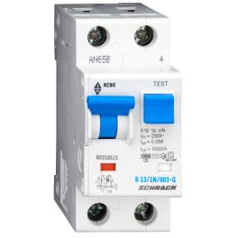 Întreruptor automat+diferenţial, B13/30mA,10kA,tip AC/G,1P+N