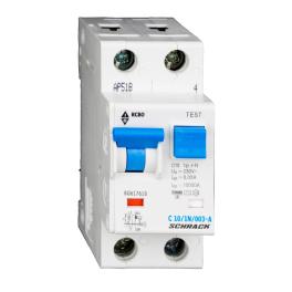 Întreruptor automat+diferenţial, C10/30mA, 10kA, tip A, 1P+N