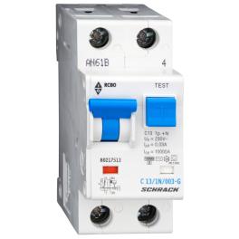Întreruptor automat+diferenţial, C13/30mA,10kA,tip AC/G,1P+N