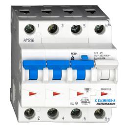 Întreruptor automat diferential C13/3+N 30mA tip A 6kA