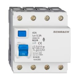 Întreruptor diferenţial AMPARO (10kA), 40A, 4-poli, 300mA, S