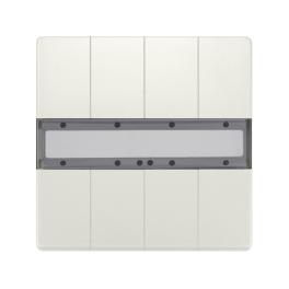 Panou 4 perechi taste, fără LED de stare, alb titan