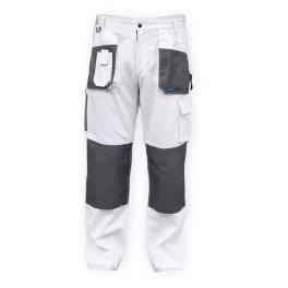 Pantaloni de protecţie mărime l/52, alb, greutate 190g/m2