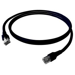 Patchcablu Cat.6a/10GB ecranat RJ45,LS0H,negru 10m
