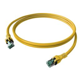 Patchcablu Cat.6a push pull ecranat RJ45 galben ,LS0H, 3m