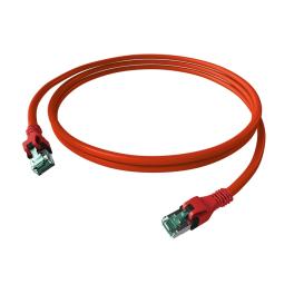 Patchcablu Cat.6a push pull ecranat RJ45 roșu ,LS0H, 2m