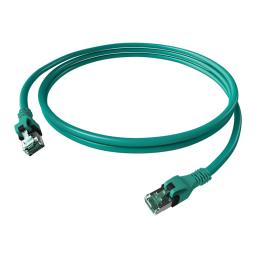 Patchcablu Cat.6a push pull ecranat RJ45 turcoaz , LS0H, 1m