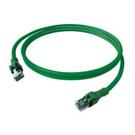 Patchcablu Cat.6a push pull ecranat RJ45 verde , LS0H, 10m