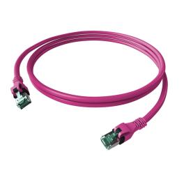 Patchcablu Cat.6a push pull ecranat RJ45 violet ,LS0H, 2m