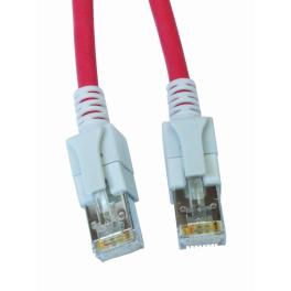 Patchcablu Cat6a cu LED ecranat RJ45 rosu 10GB 5m