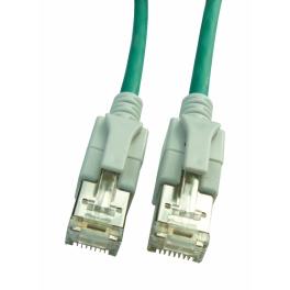 Patchcablu Cat6a cu LED ecranat RJ45 verde 10GB 1m