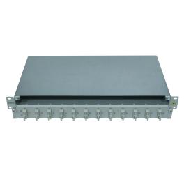 Patchpanel FO 19", 1UV, culisant, pentru 16 fibre, SC, SM