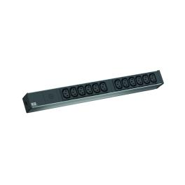 PDU19'' 12xC13, 2 m fisa C14, AL, protectie fuzibil 10A
