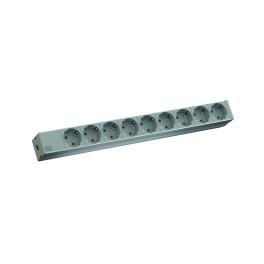 PDU19'' 9xSchuko, 2 m fisa Schuko, AL, 438,5 mm