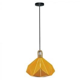 Pendul tavan soclu e27 32cm x 27cm - galben