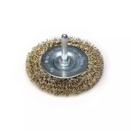 Perie de disc din sarma  alama 75mm cu bolt
