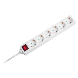 Prelungitor 6 cai cu intrerupator 5m( 3g1.5mm2) alb