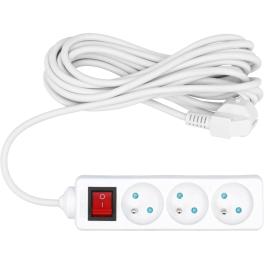 PRELUNGITOR CU ÎNTRERUPĂTOR, 3 PRIZE CU ÎMPĂMÂNTARE, 5M