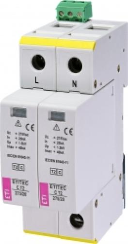 Protecție supratensiuni etitec c t2 275/20 2+0 rc
