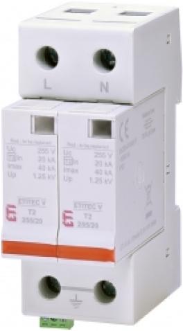 Protecție supratensiuni etitec v t2 255/20 2+0 rc