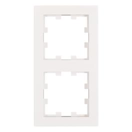 Ramă 2 aparate, Design CUBIC, alb