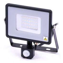 Reflector led smd 30w 4000k ip44 cu senzor miscare - negru/gri