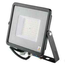 Reflector led smd slim 50w 120lm/w 6400k ip65 negru, cip samsung