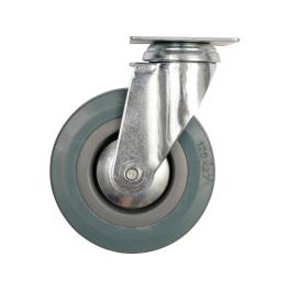 ROATĂ PIVOTANTĂ CU CAUCIUC GRI, 100MM