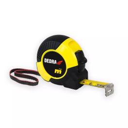 Ruletă de măsurat 3m/16mm, carcasă din cauciuc, bandă din nailon,bandă de apucare