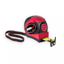 Ruletă de măsurat 5m/25mm, rosie, auto-blocare, magnet, bandă cu fete duble, carcasă din cauciuc + crom, nailon, blister