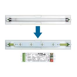 Set 4x1W ERT LED banda inloc.+ MLED500+conect.ptr.retrofit