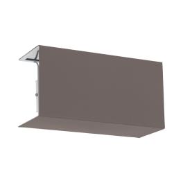 Shade square zu Wall luminaire Pasteri Pro anthracite-brown