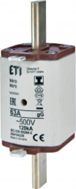 Siguranță nh1/i gg 63a/500v