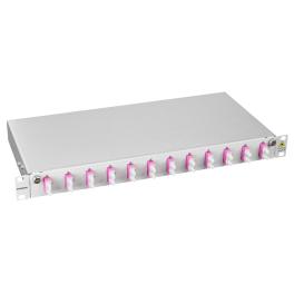 Splicebox, 4 fibre,SC,50/125µm OM4, culisant,19",1UV