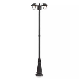Stalp iluminat soclu 2xe27 228cm - negru
