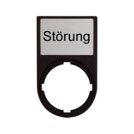Suport cu placa 30x50mm cu inscriptia STOERUNG