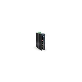 Switch 4xRJ45 (PoE+) + 1RJ45 + 1xSFP, 126W, pentru șină DIN