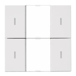 Taster KNX, două perechi, cu LED de stare, alb