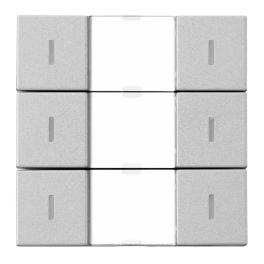Taster KNX, trei perechi, cu LED de stare, argintiu