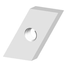 Threaded plate M5 galvanized steel