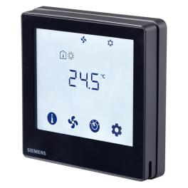 Touchscreen thermostat, flush mounting, schwarz