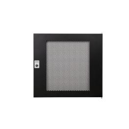 Ușă metal perf. pentru DTWB 12U, W=600, RAL9005, negru