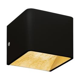 Wall luminaire "Sania 3" 5W 3000K black /gold leaf plated