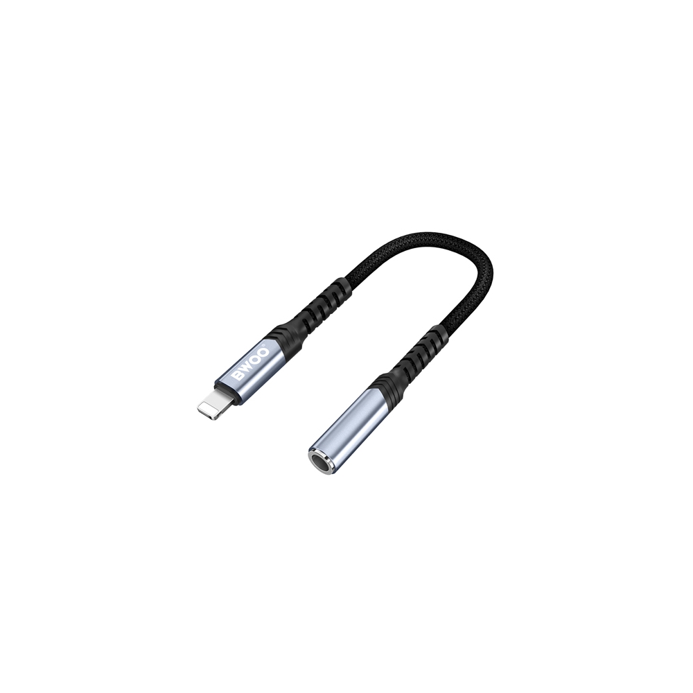 ADAPTOR AUDIO LIGHTNING - JACK 3.5MM - NEGRU