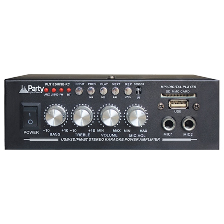 Amplificator karaoke 2x25w cu bluetooth/usb/sd/aux si telecomanda