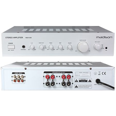 Amplificator stereo 2x80w rms, alb