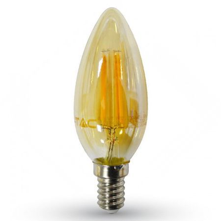 Bec e14 cu filament led 4w 2700k alb cald